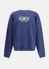 Balenciaga Navy Jacquard Crewneck Sweater - Navy/Grey - Thumbnail 1