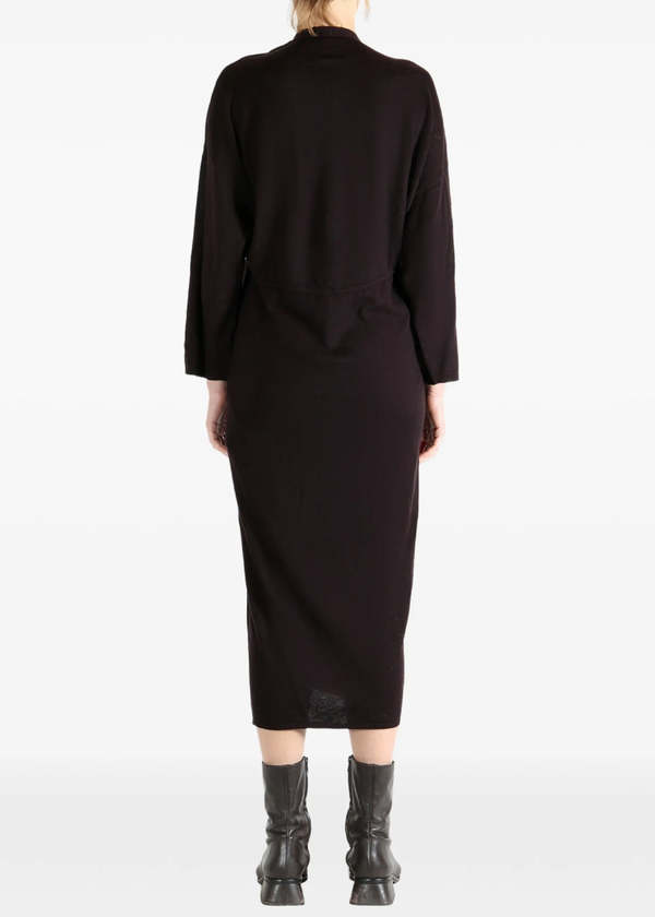 YANGKEHAN Purple Wrap Split Dress