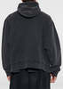 Balenciaga Washed Black Standard Oversized Zip Up Hoodie - Faded Washed Black - Thumbnail 4