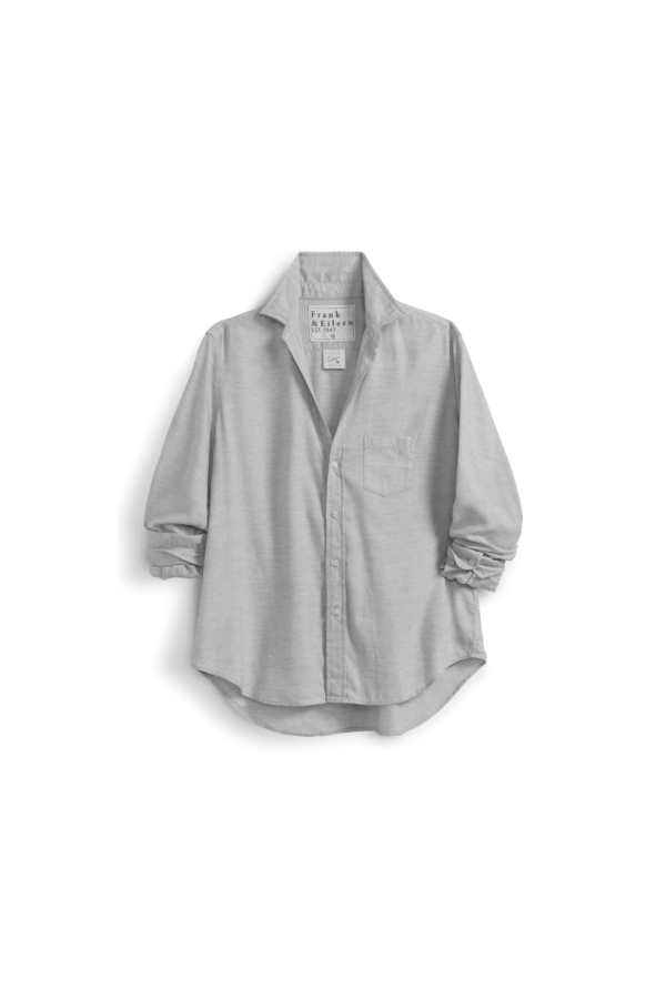 Frank & Eileen Eileen Relaxed Button-Up Shirt - Light Gray