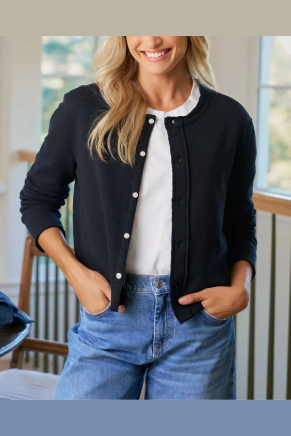 Frank & Eileen Jackie Sweatshirt Cardigan - British Royal Navy