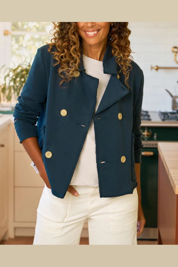 Frank & Eileen Mini Belfast Crop Peacoat - Vintage Navy