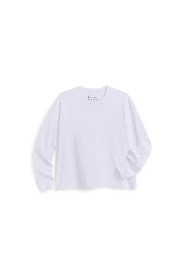 Frank & Eileen Quinn L/S Crewneck Tee - White