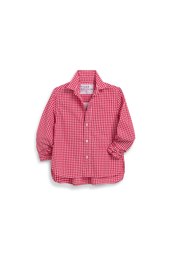 Frank & Eileen Silvio Untuckable Button-Up Shirt - Red Gingham