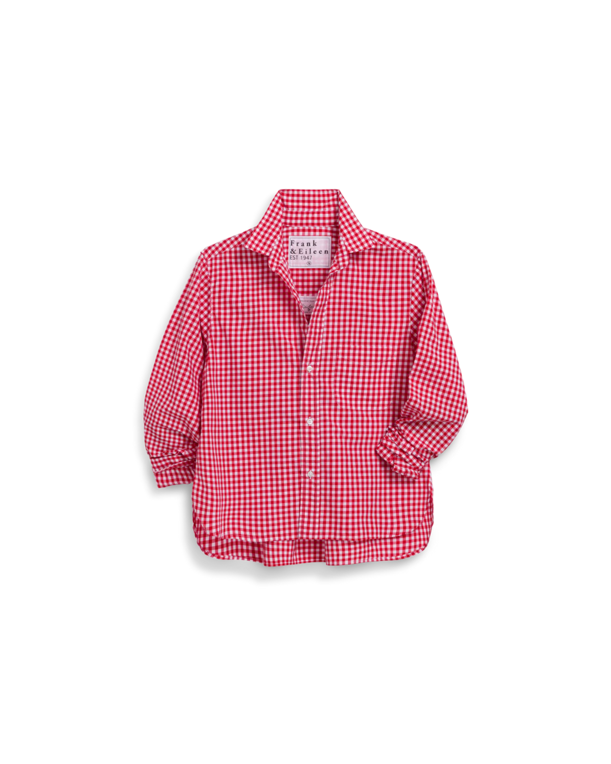Frank & Eileen Silvio Untuckable Button-Up Shirt - Red Gingham - Image 1 of 4