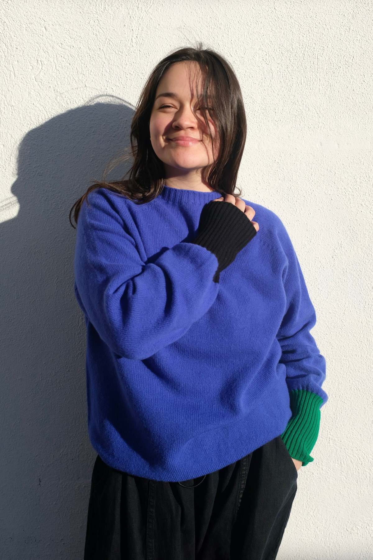 LA FETICHE Lambswool Sweater with Contrast Cuff - Image 2 of 10