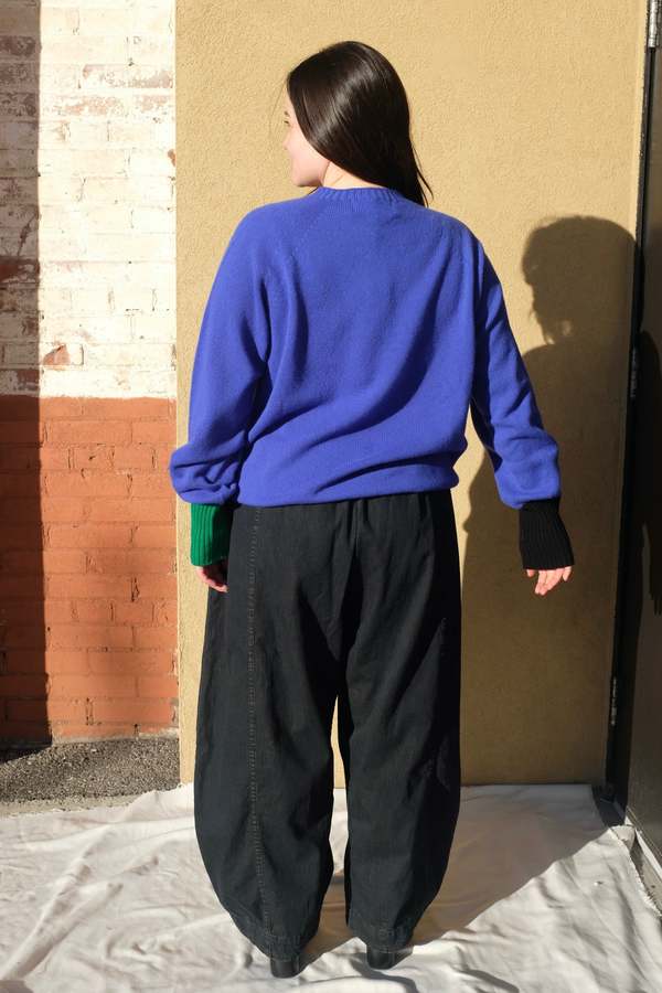 LA FETICHE Lambswool Sweater with Contrast Cuff