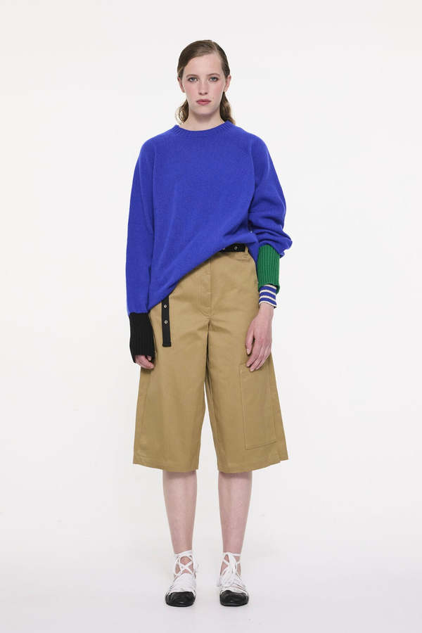 LA FETICHE Lambswool Sweater with Contrast Cuff