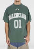Balenciaga Dark Green Basketball T-Shirt - Dark Green/Light Grey - Thumbnail 1