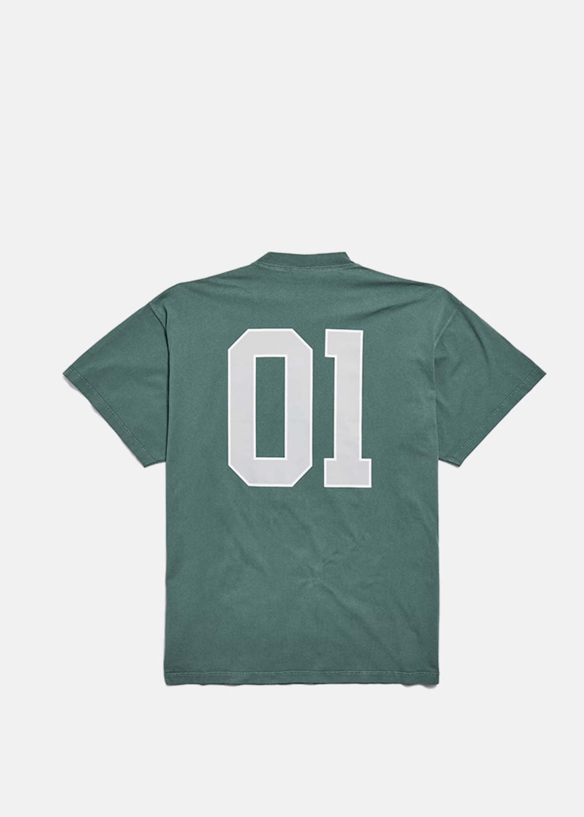 Balenciaga Dark Green Basketball T-Shirt - Dark Green/Light Grey - Image 5 of 5