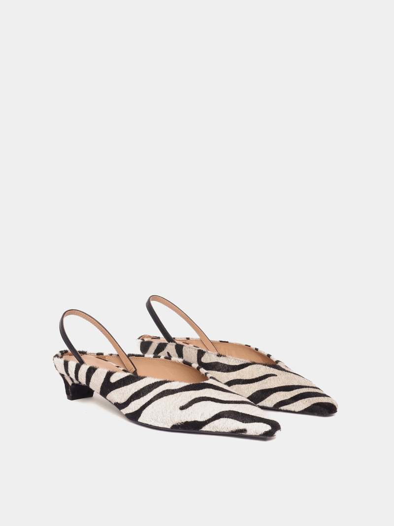 Maguire Floresta Zebra Pump Slingback Mule