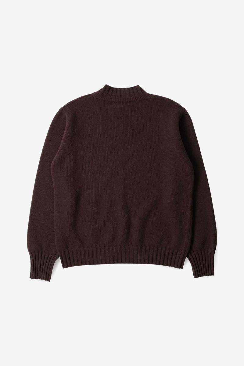 Margaret Howell Single Pocket Crew Sweater - Mahogany