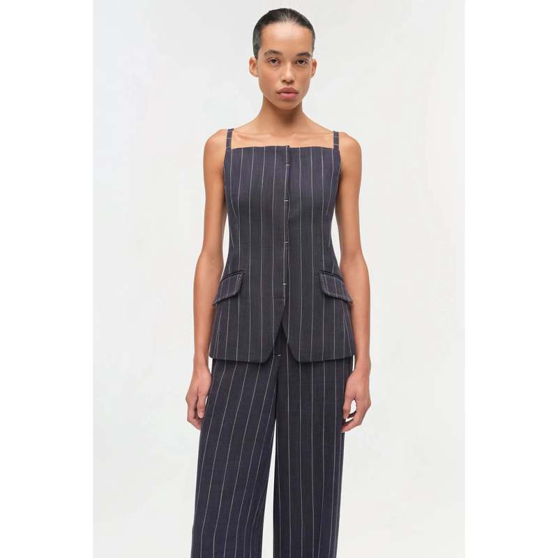 Jonathan Simkhai Tavar Pants - Midnight Stripe