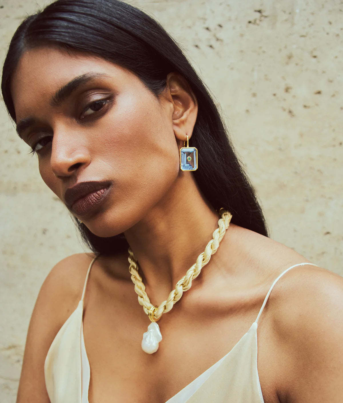 Lizzie Fortunato Emerald Tile Earrings - Image 2 of 2