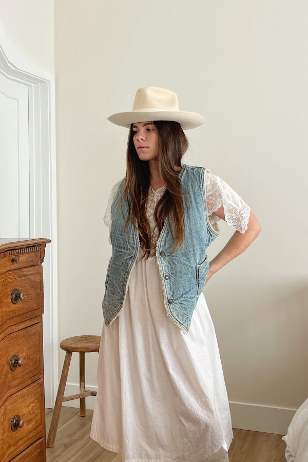 Levi’s Denim Sherpa Vest - Light Wash Denim