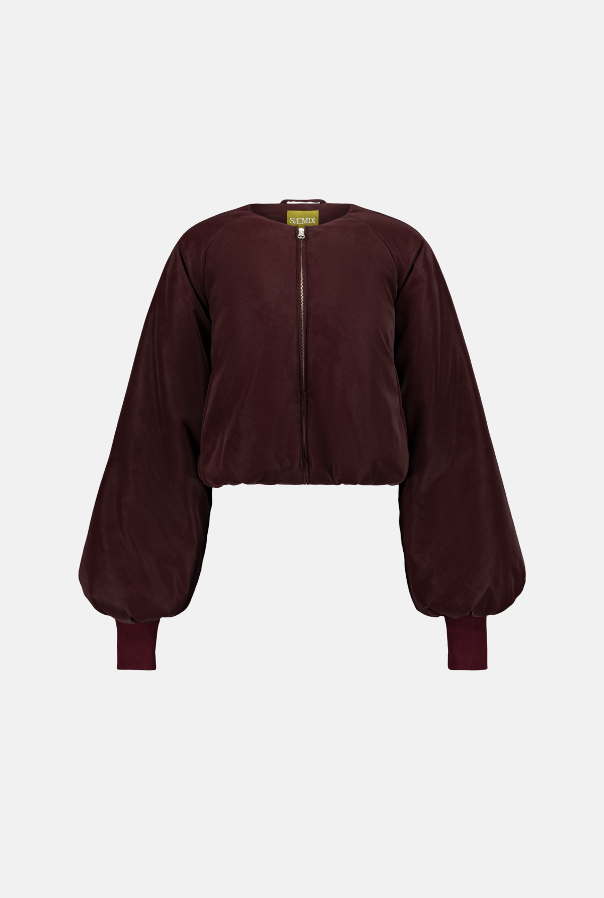 SAEMDI Bordeaux Bomber Jacket - Image 1 of 4