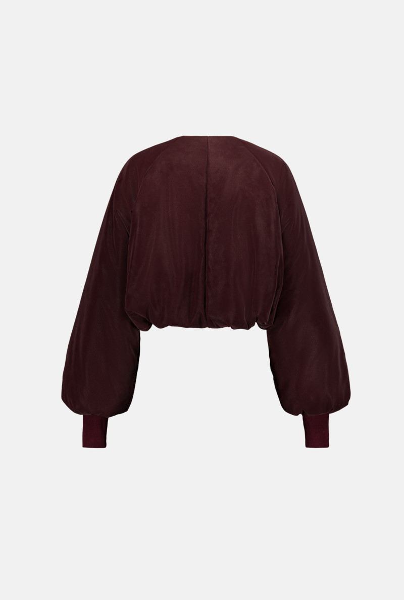 SAEMDI Bordeaux Bomber Jacket