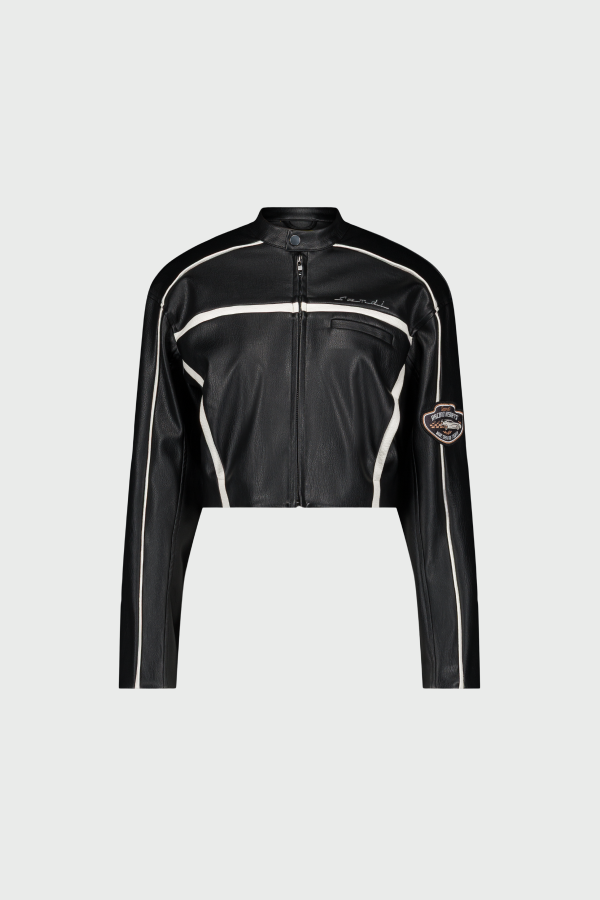 SAEMDI PU Biker Jacket
