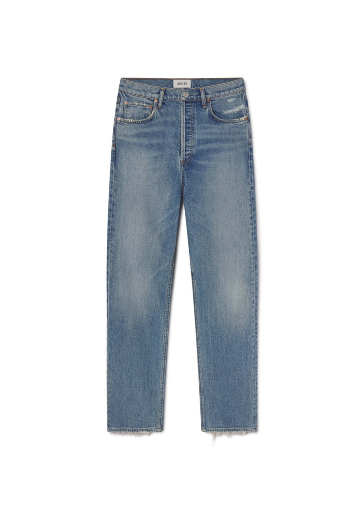 AGOLDE 90's Pinch Waist Crop High Rise Straight Jeans in Renew - Image 7 of 7