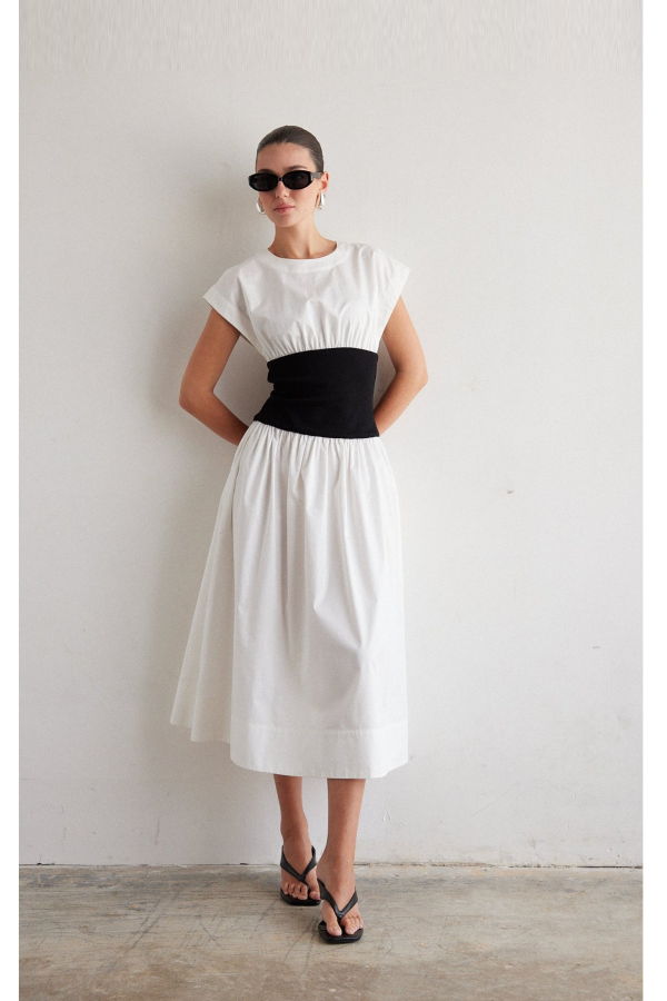 JS71 Alix Dress - Black and White