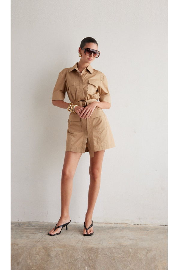 JS71 Larsen Dress - Khaki