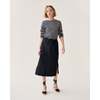MASHBURN Willa Skirt - Navy Nylon Faille - Thumbnail 1