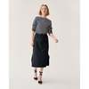 MASHBURN Willa Skirt - Navy Nylon Faille - Thumbnail 4