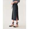 MASHBURN Willa Skirt - Navy Nylon Faille - Thumbnail 5