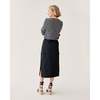 MASHBURN Willa Skirt - Navy Nylon Faille - Thumbnail 6