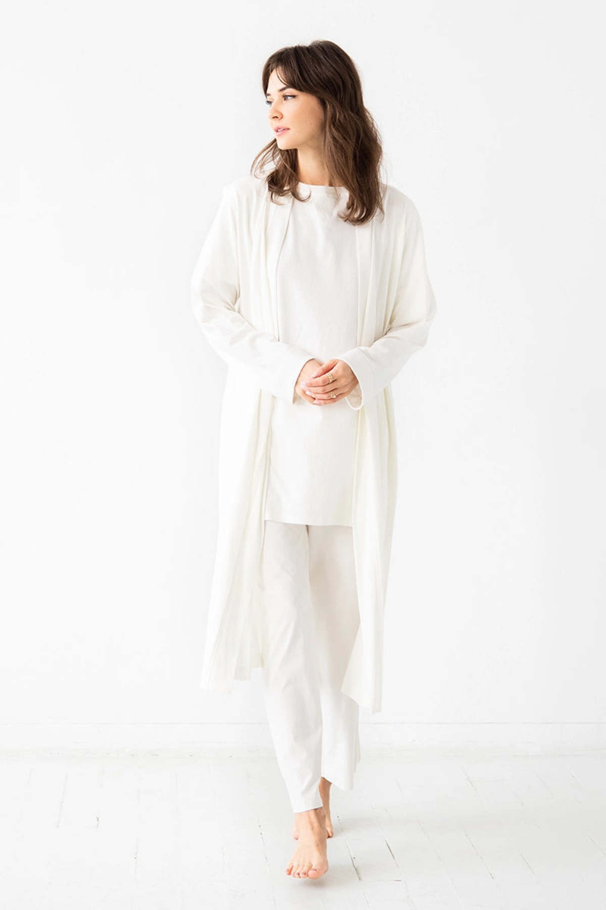 Salua Lingerie Travel Robe in Pima Cotton 44" Robe - Image 13 of 17