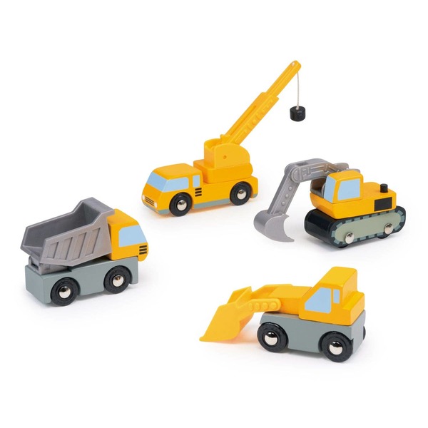 Kids Mentari Toys 4-Piece Construction Building Vehicles Toy Set