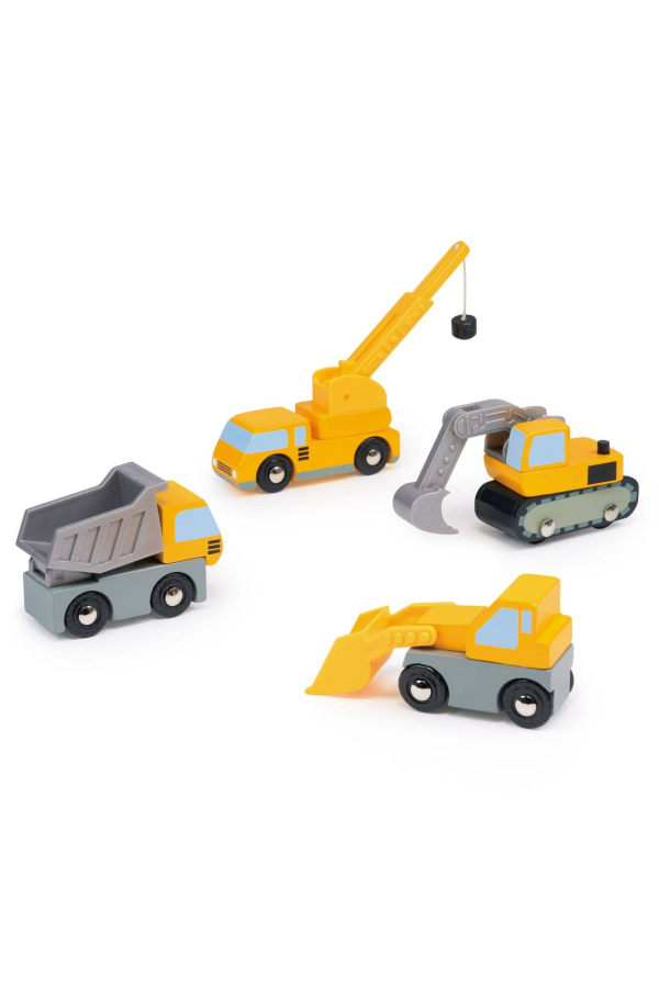 Kids Mentari Toys 4-Piece Construction Building Vehicles Toy Set