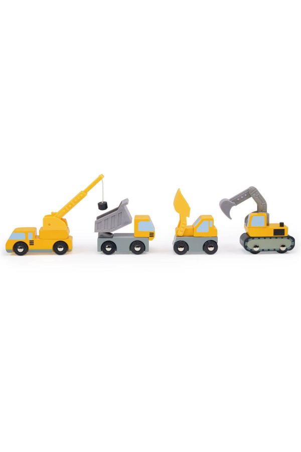 Kids Mentari Toys 4-Piece Construction Building Vehicles Toy Set