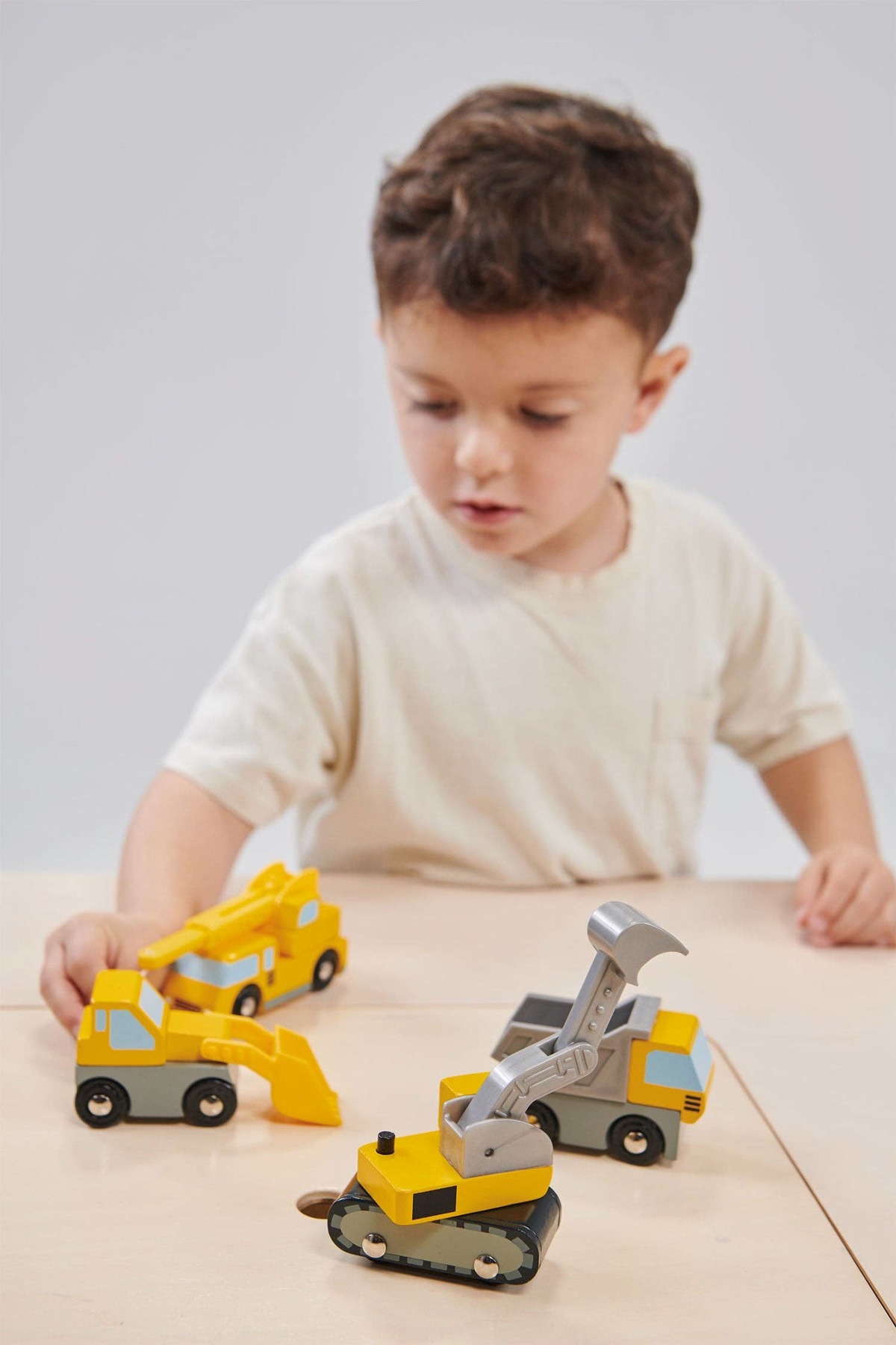 Kids Mentari Toys 4-Piece Construction Building Vehicles Toy Set - Image 5 of 9