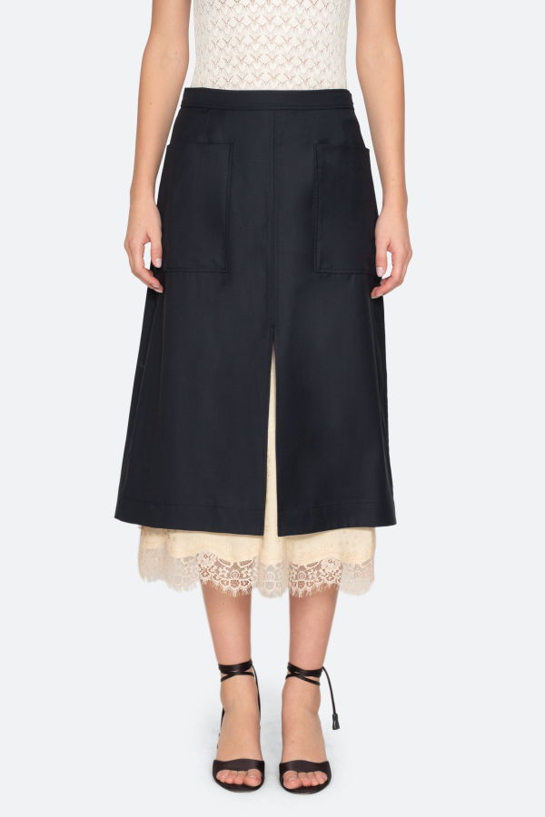 Sea NY Fiora Skirt - Navy