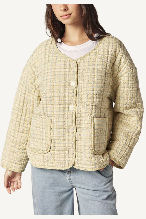 amente Eyelet Reversible Quilted Jacket