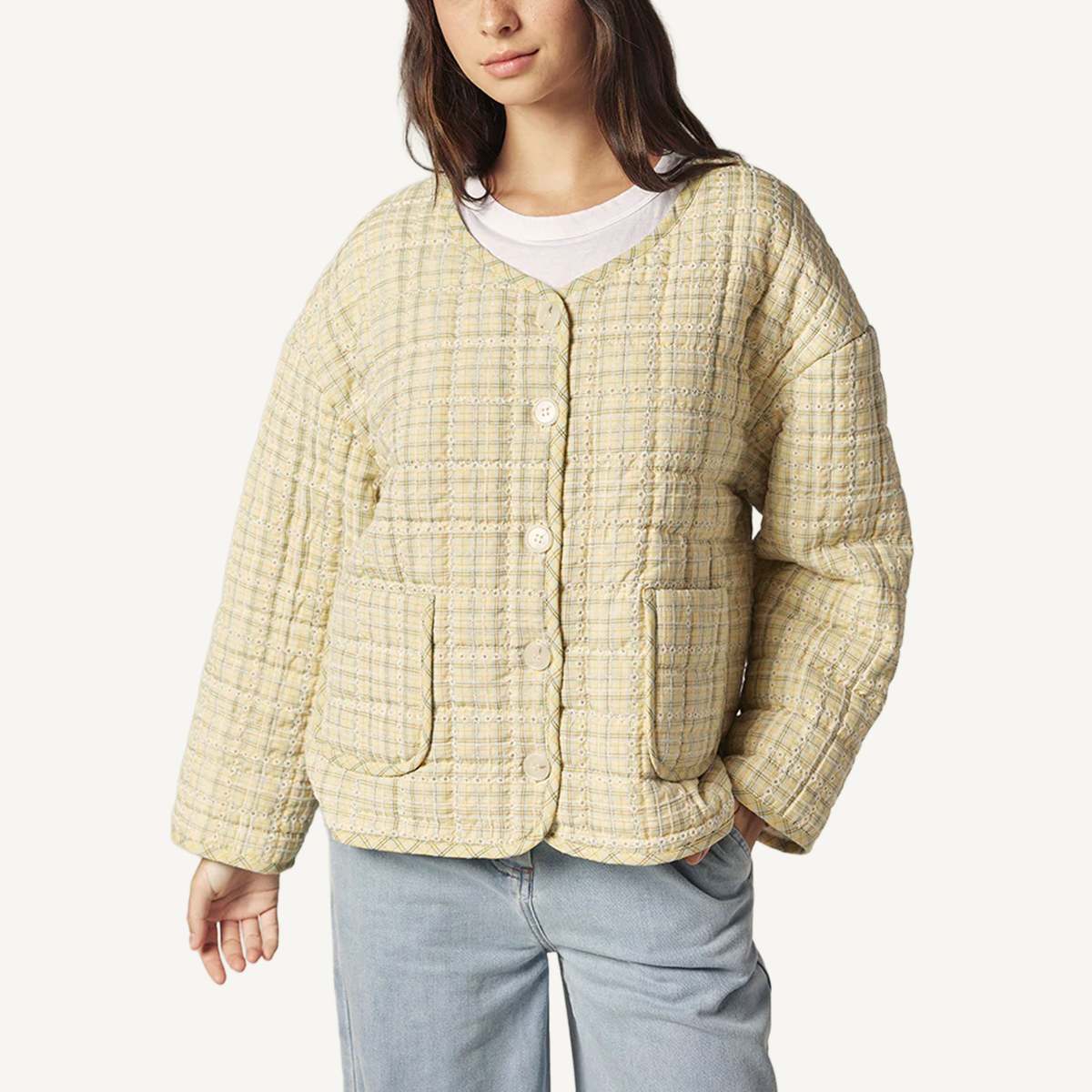 amente Eyelet Reversible Quilted Jacket - Image 1 of 15