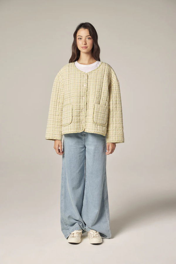 amente Eyelet Reversible Quilted Jacket