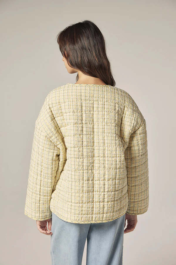 amente Eyelet Reversible Quilted Jacket