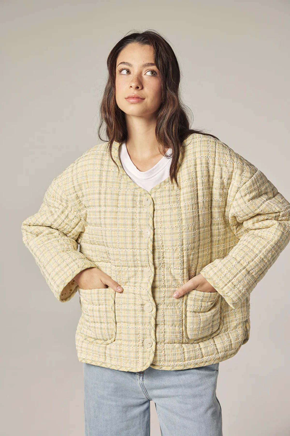 amente Eyelet Reversible Quilted Jacket - Image 11 of 15