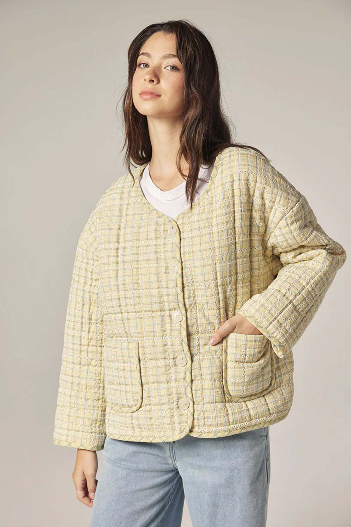 amente Eyelet Reversible Quilted Jacket - Image 12 of 15