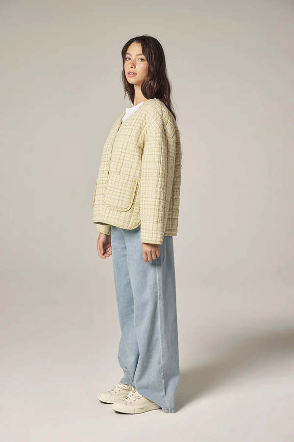 amente Eyelet Reversible Quilted Jacket