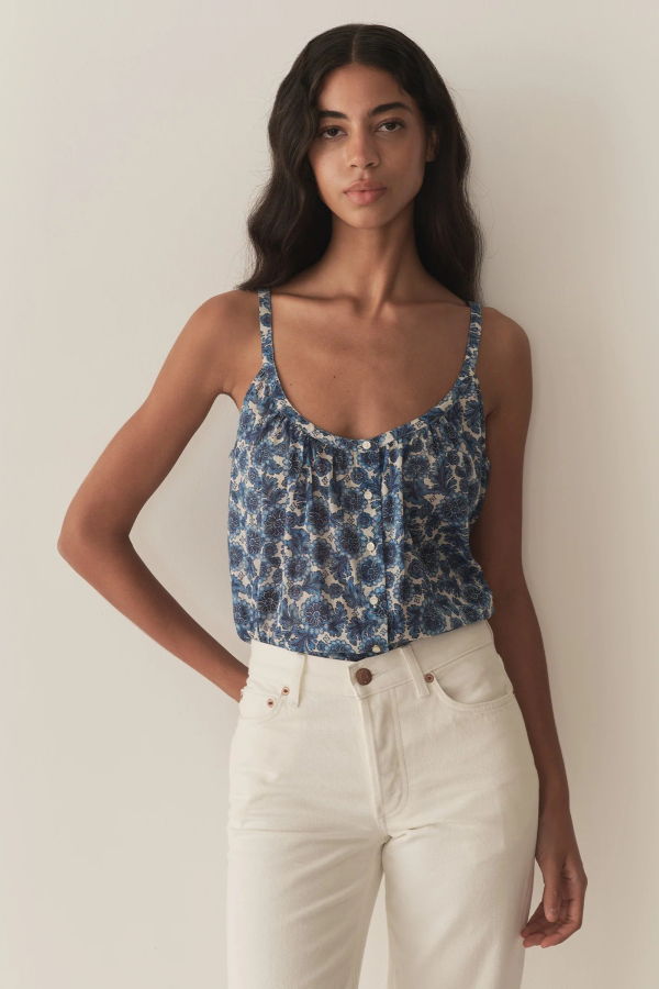 DÔEN Nalina Top - Bleu Soleil Fleurit