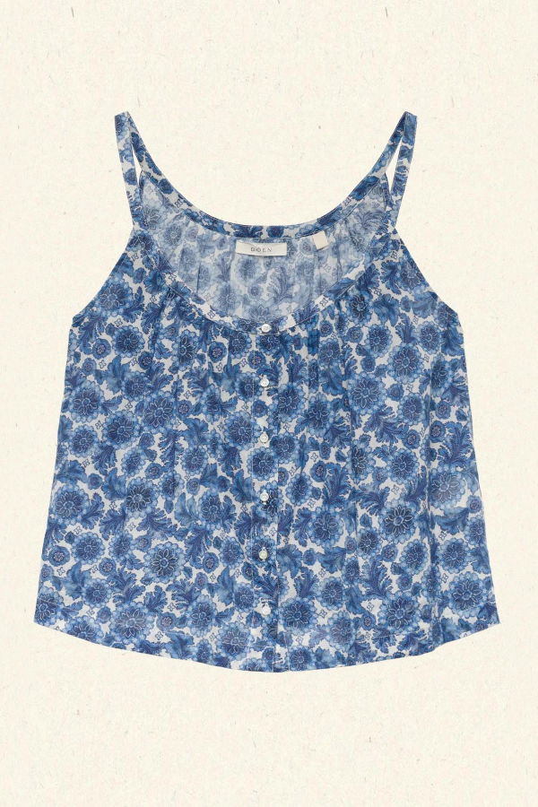 DÔEN Nalina Top - Bleu Soleil Fleurit