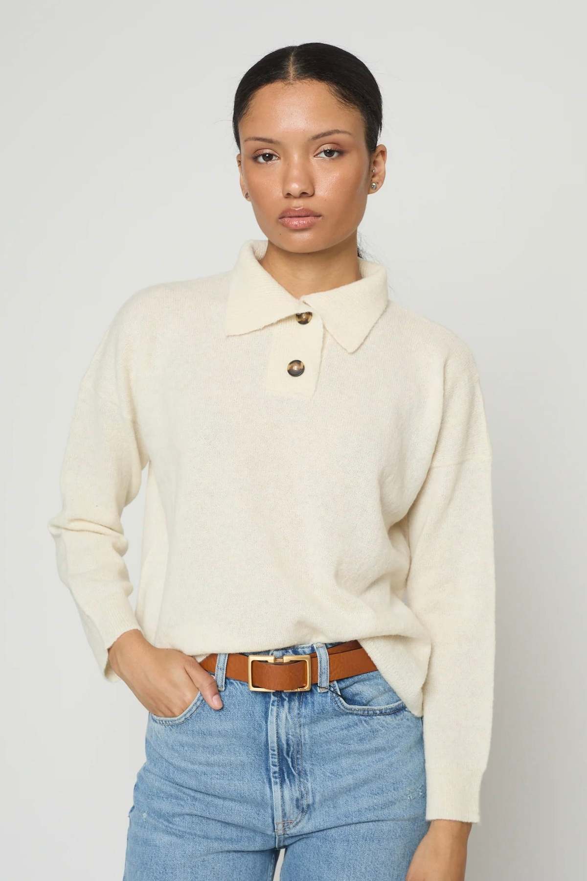 Atelier Delphine Soft Polo Shirt Sweater - Image 3 of 5