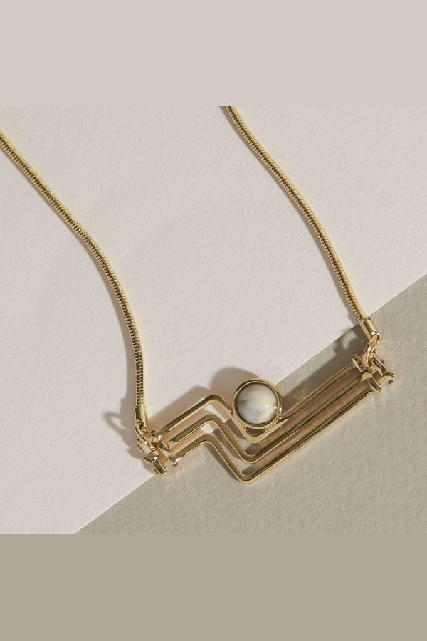 Lindsay Lewis Jewelry 1971 Necklace - BRASS