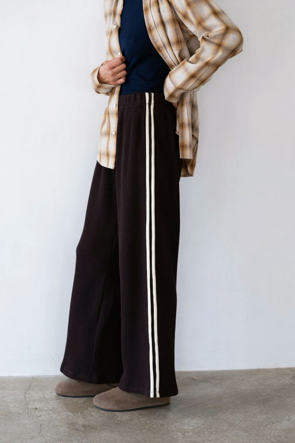 Donni. The Thermal Crop Stripe Pant