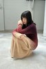 SAEMDI Gradient Knit Dress - Brown - Thumbnail 7