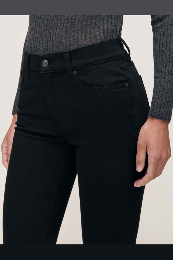 DL 1961 Mara Straight Mid-Rise Instasculpt Jeans - Black