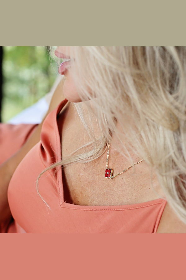 Bowood Lane Arden 14mm Necklace - Burgundy